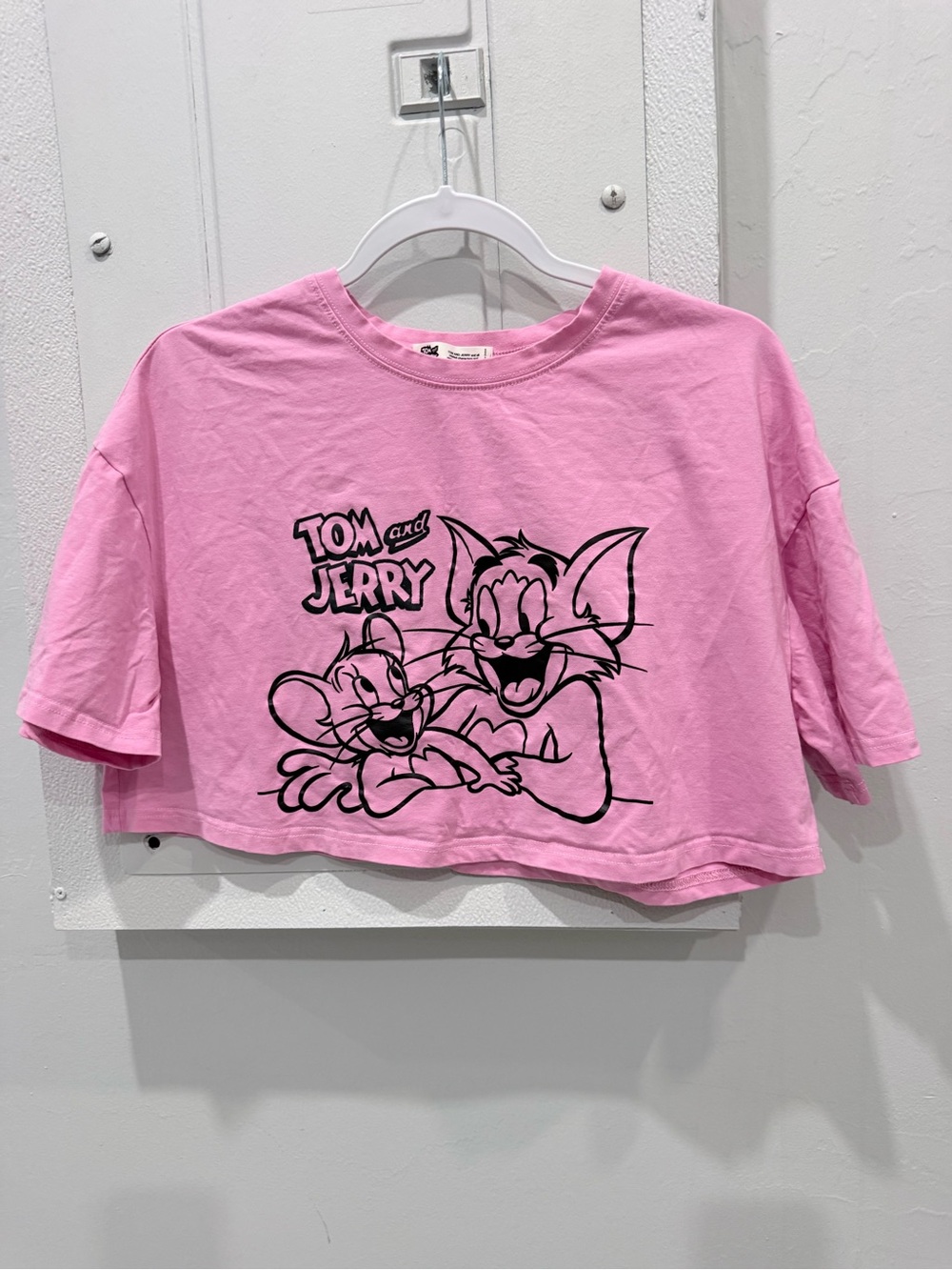 Tom and Jerry Pink Crop Tee for woman
